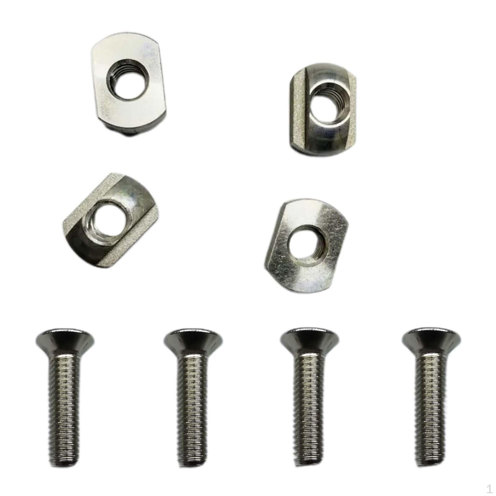 

4 Pack Hydrofoil Mounting T Nuts, M8 Thread, Heavy Duty, Stable, High Strength Hand Tool, Universal срібний