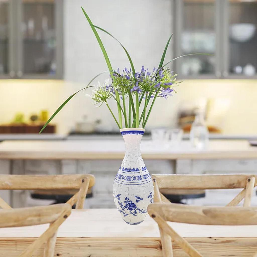 3D Puzzle Vase DIY Ornament for Living Room, Flower Arrangement, Home Decor, and Toy - Ideal for Children's Birthday or Christmas Gift.