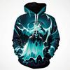 Adult Halloween Grab Peripheral Plush Men Casual Fashion Versatile Sweater Digital Printing 3D Hooded Sweater Disfraz Halloween
