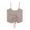 FINETOO Trendy Drawstring Camisoles Women Candy Color Sleeveless Tops Comfortable Tanks Ladies Soft Top Streetwear Camisole 2022