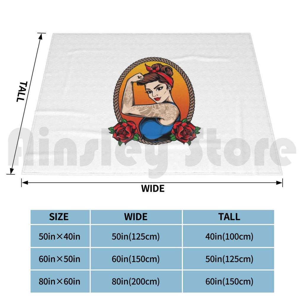 Strong Woman Blanket For Sofa Bed Travel Woman Girl Strong Cartoon Movie Cinema Feminism Superhero