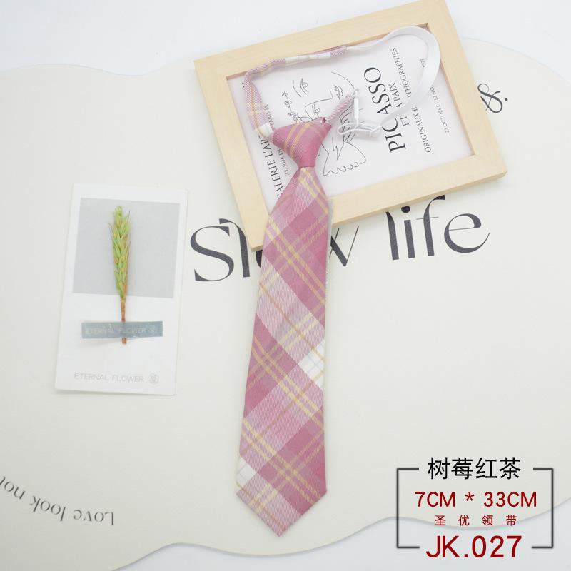 Tie Plaid Women Free Knotting Student College Style Japanese Short Uniform School Uniform Accessories Lazy