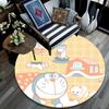 Doraemon2 Round Area Rug,Carpet Rug for Living Room Bedroom Sofa Playroom Decor,Non-slip Floor Mat