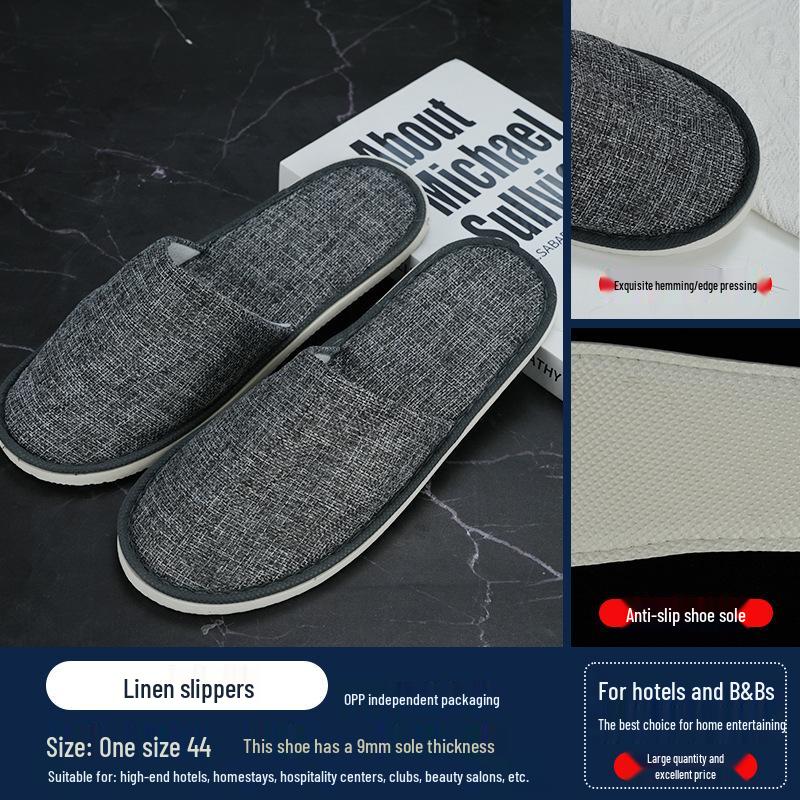 Washable Anti-Slip Winter Fleece Slippers for Guests