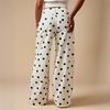 Fashionable Women's Polka Dot Loose Casual Mid-waist Denim Trousers