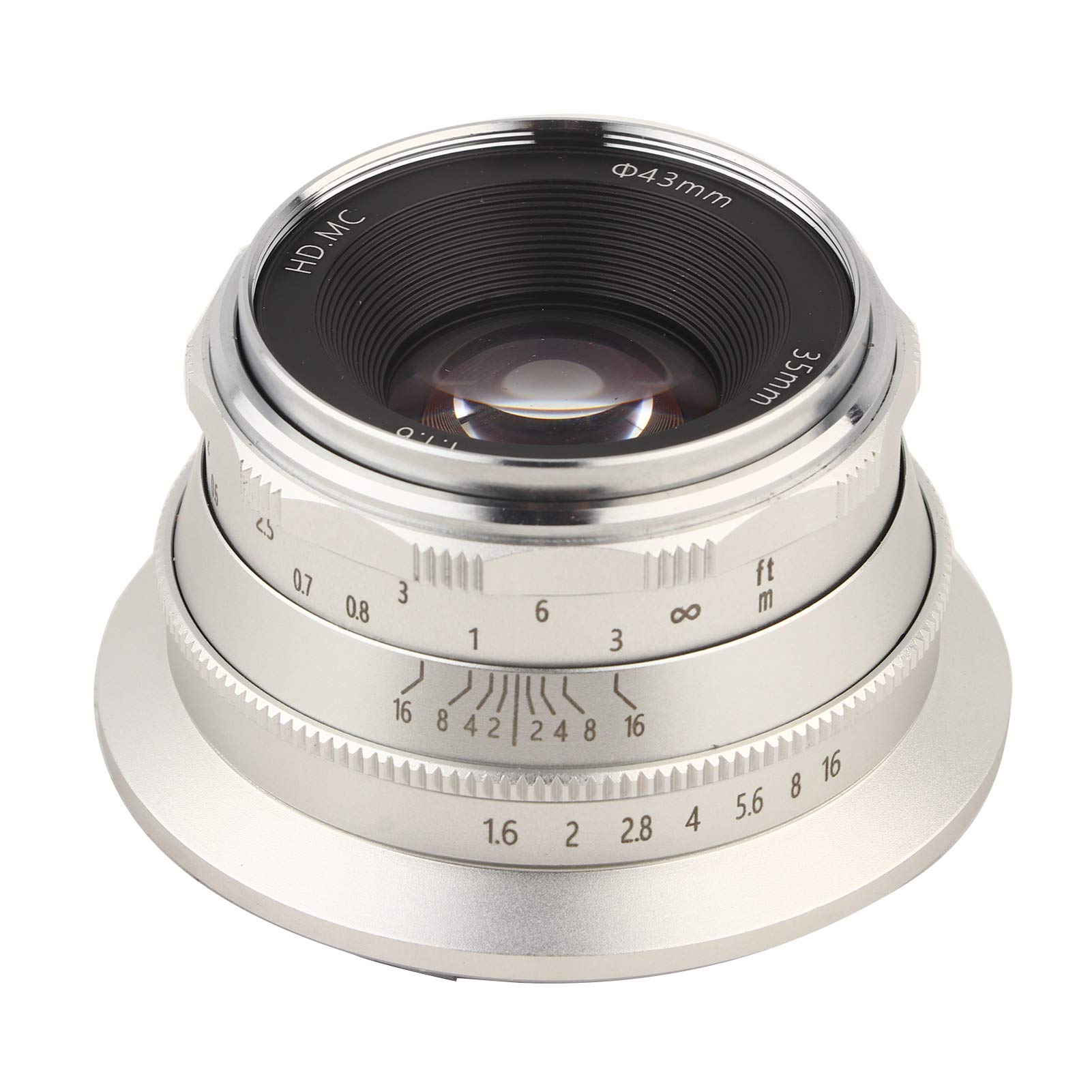 

35mm Fixed Focus Z Mount Mirrorless Camera Lens for Z6 Z7 Z50 F1.6 (Silver)