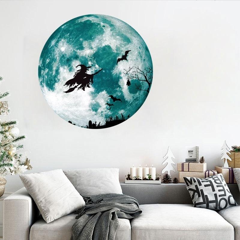 Glowing In The Dark Wall Glass Sticker Halloween Decoration Decals Luminous Home Ornaments