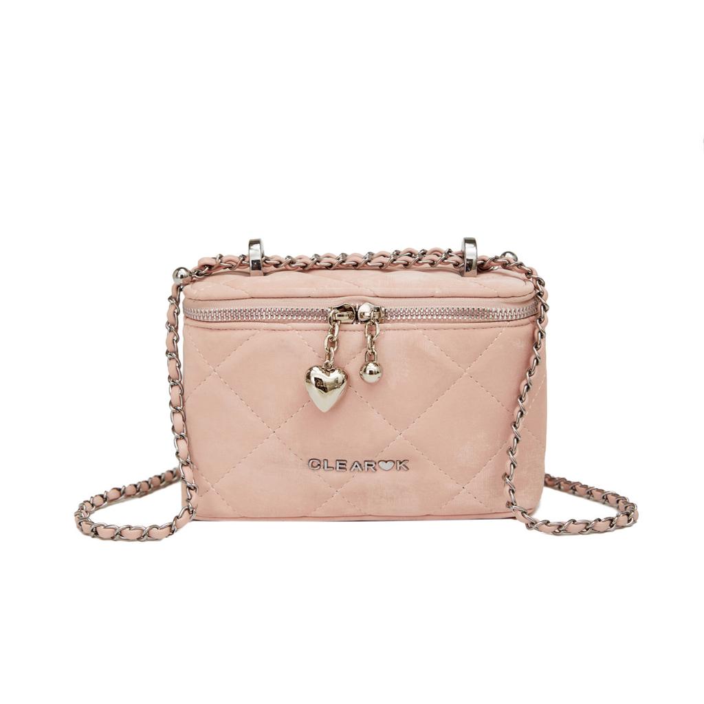Xiaoxiangfeng Diamond Chain Small Square Bag 2025 New Fashionable Versatile Shoulder Bag Simple Mini Box Bag