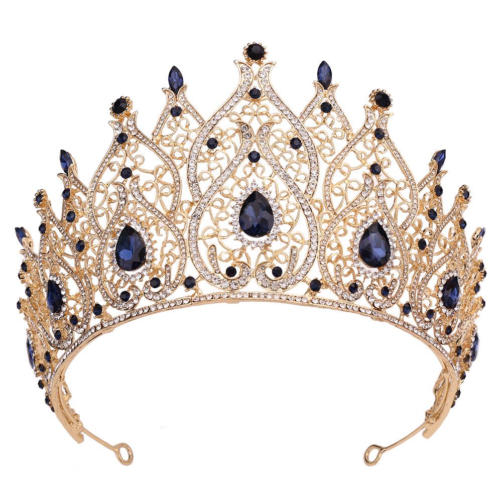 Bridal Red Baroque Crown, Multi-diamond Water Droplets European and American Headgear, Wedding Dress Accessories 2026