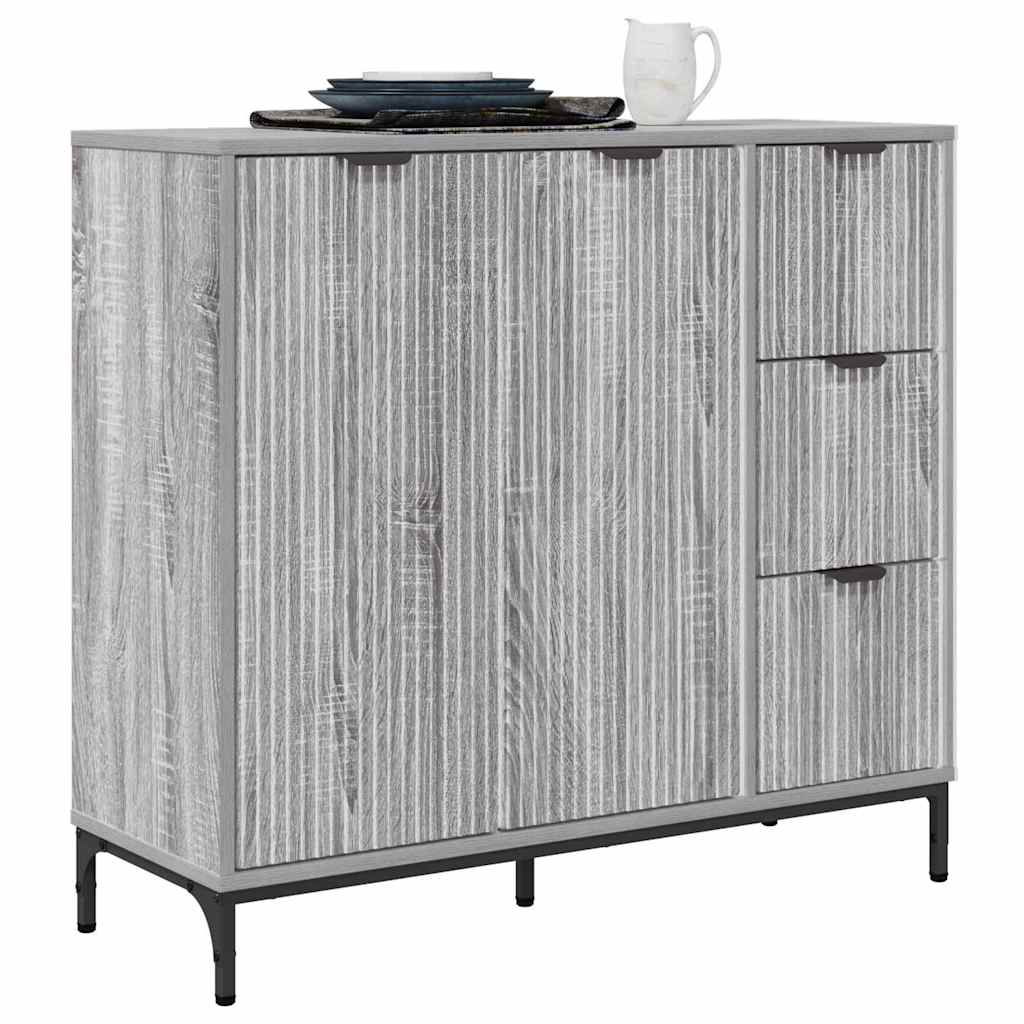 Sideboard Grey Sonoma 89.5 x 33 x 82 cm Particleboard