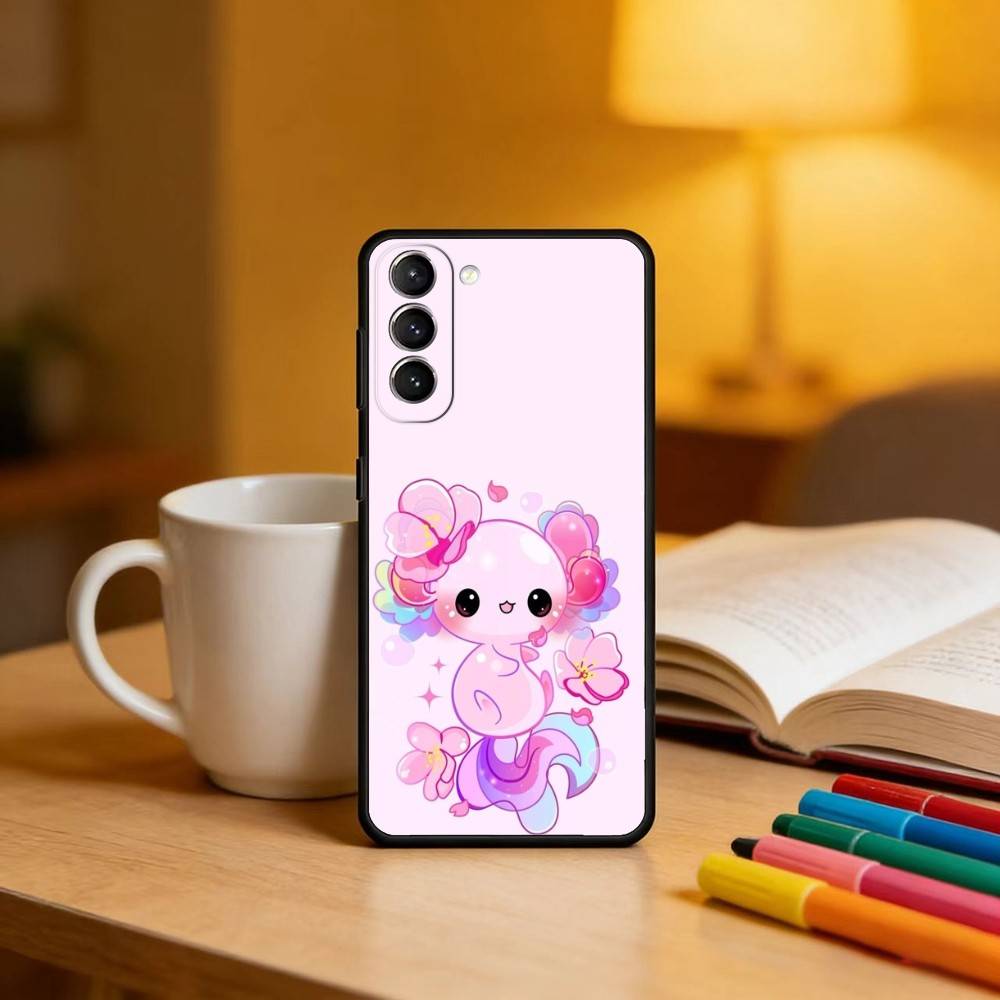 C-Cute A-Axolotl Case for Samsung Galaxy S21 S25 FE S24 S23 Ultra S20 S9 S22 Plus S10 TPU Cover