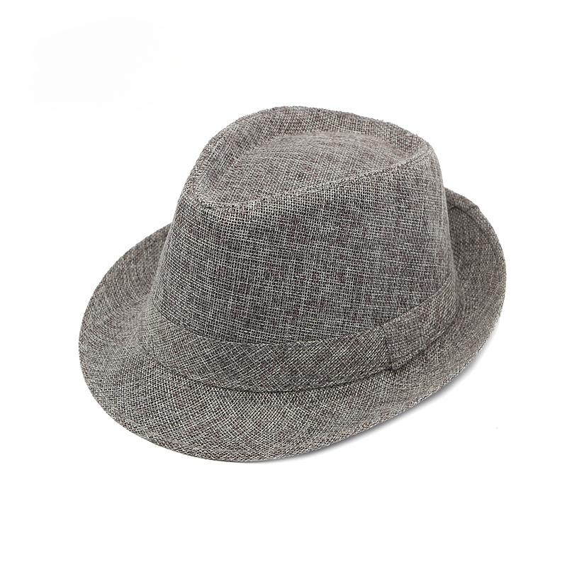Middle-aged Spring and Summer Outdoor Sun Protection Hat Beach Top Hat Female Casual Retro Jazz Linen Hat  Fedoras for Man Party