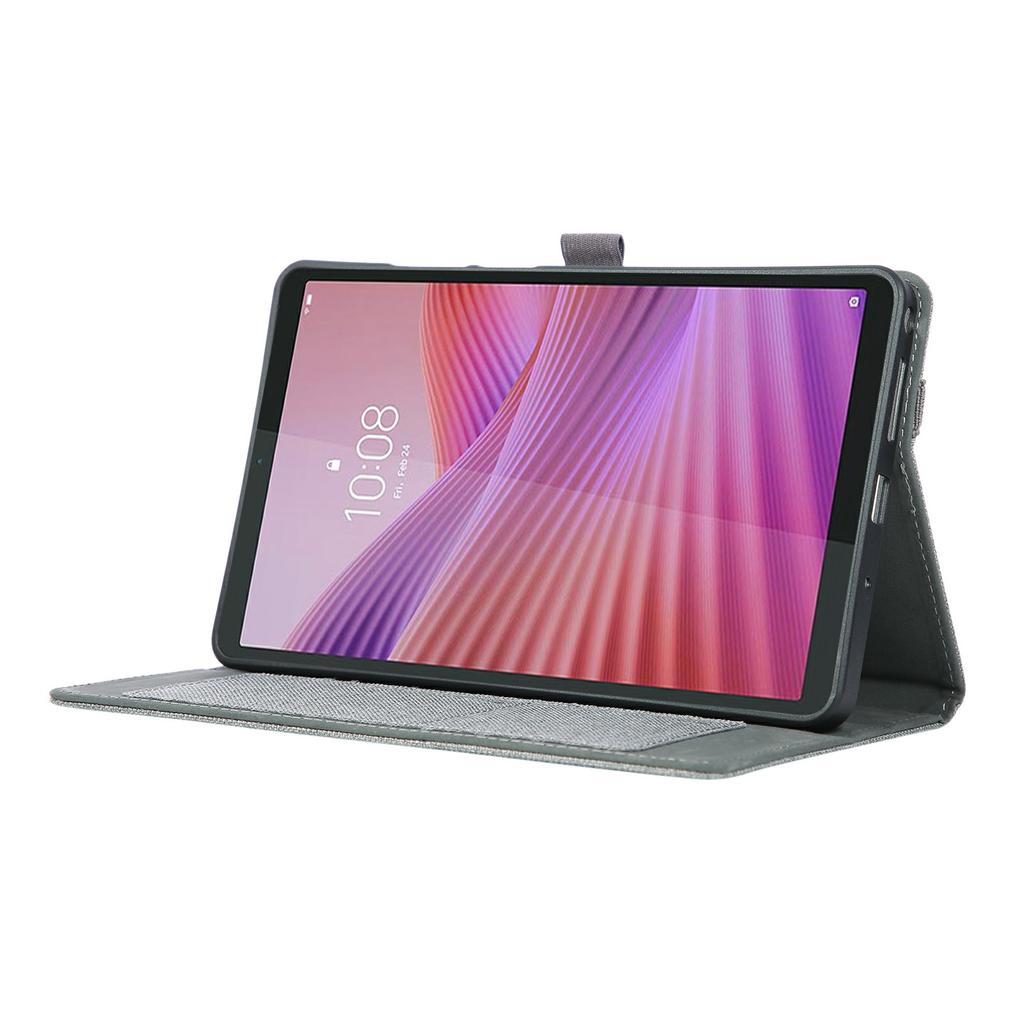For Lenovo Tab K9/Tab One Case with Stand Card Holder Cloth Texture Leather Tablet Cover