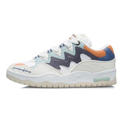 Li Ning CF The One Casual Slip Resistant Durable Low Top Skate Shoes Men Sneakers White Blue Black AGCR469-1