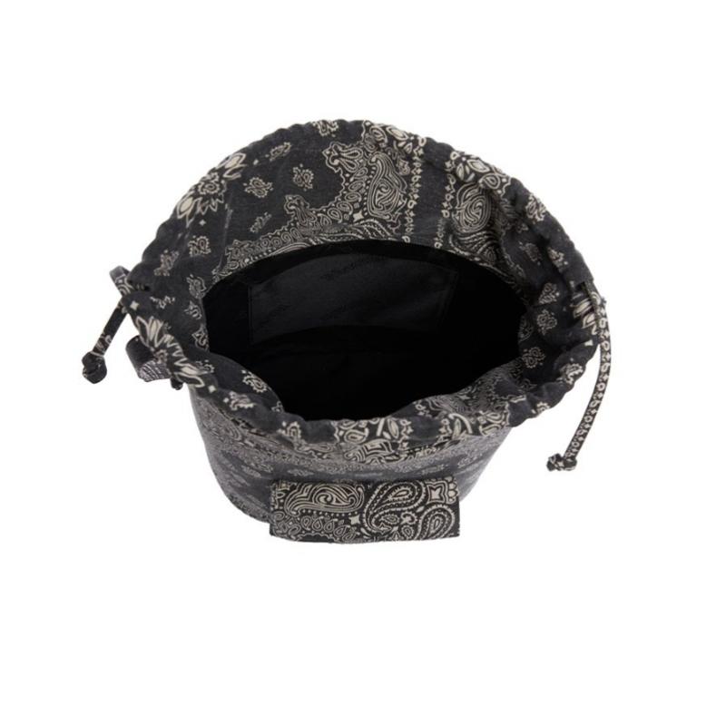 Rheemin Paisley Bucket   Charcoal Black