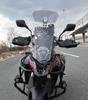 HENGTUAOTO Motorcycle Screen Spoiler Air Deflector Windscreen Motorcycle Windshield Wind Deflector Adjustable Gray