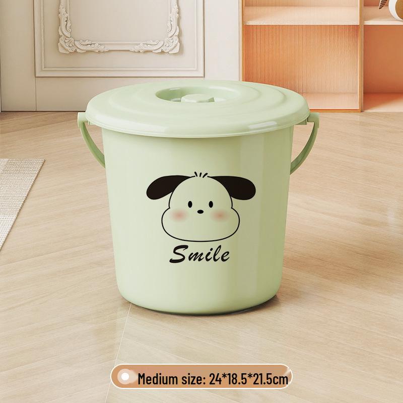 Small Multi-Purpose Thickened Plastic Bucket with Lid for Household, Outdoor, Fishing, and Painting Activities