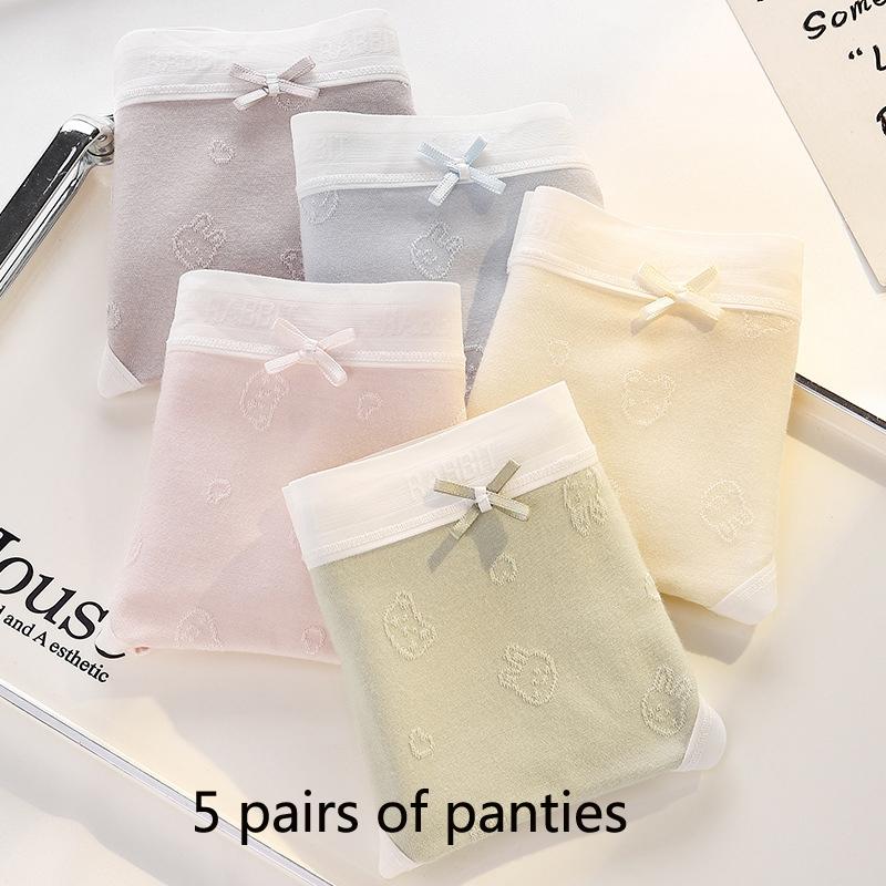 Majtki damskie Średni stan Otulające biodra Niebrudzące Chmury Miękka bawełna Odczuwalne jak z kreskówki Majtki z nadrukiem w kształcie kropli Majtki damskie antybakteryjne z kroczem