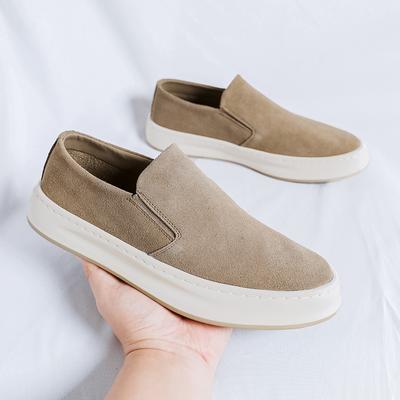FashionNew High Quality Mens Suede Leather Loafers Luxury Handmade Slip On Casual Shoes For Men Driving Shoes Business Sneaker Moccasin