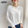 MJ STYLE Women's Pure Cotton Long Sleeve T-Shirt