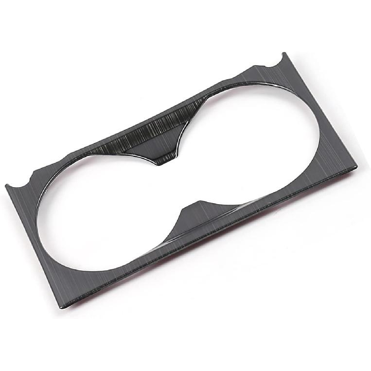 Car Accessories Fit for Mazda CX-5 CX5 2017-2022 2023 2024 2025 Interior Front Water Drink Cup Holders Cover Trim Bezel (Brushed Black Style)