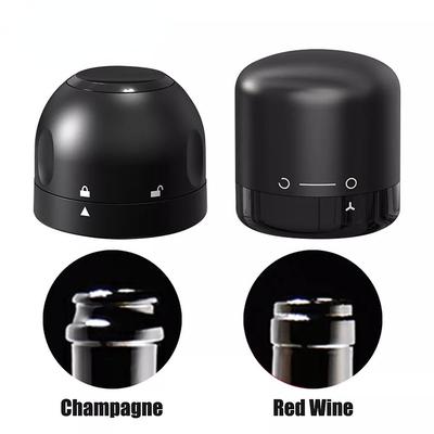 Tapón para botella de champán y vino tinto al vacío, tapón sellado para botella, a prueba de fugas, conserva la frescura, tapón para botella de vino