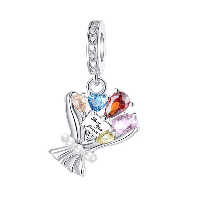 Copper Koi Fish Charms Star Moon Alarm Clock Pendants Beads Jewelry Fit Mula Original Bracelet For Women Diy