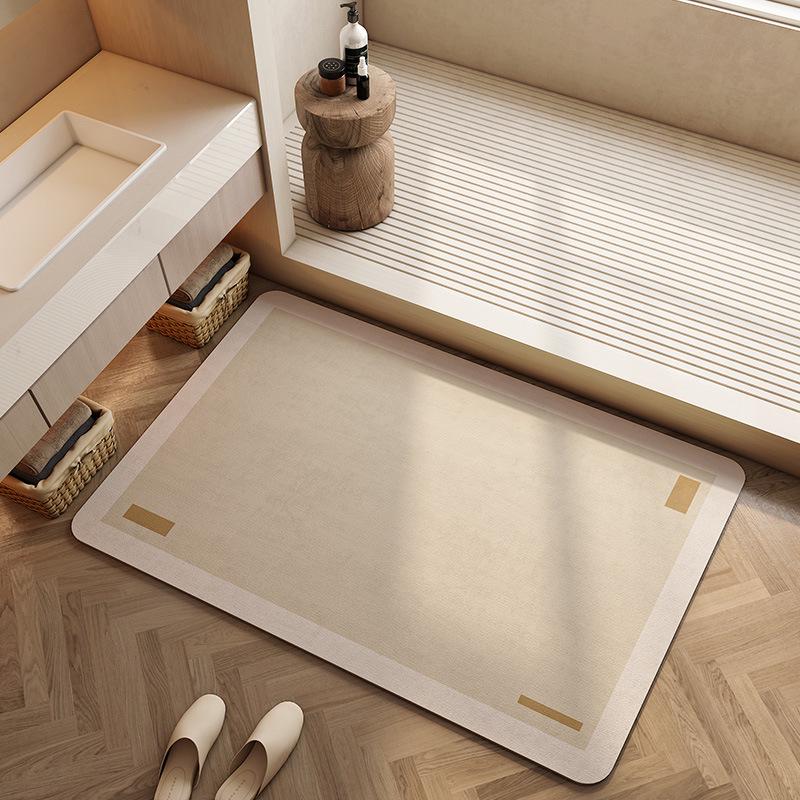 Diatomaceous Earth Absorbent Anti-Slip Bathroom Floor Mat - Quick-Drying & Wear-Resistant Foot Pad
