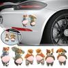 2/6Pcs 3D Shiba Inu Silicone Belly Bumper Stickers - Super Soft Anti-Collision, Car & Home Decor Protective Stickers