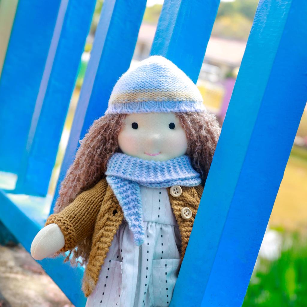 Păpușă Waldorf BlissfulPixie Păpușă Handmade Dorothy 30cm Fată Moale Drăguț Animal de Pluș Cea Mai Bună Păpușă pentru Copii -