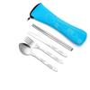 Portable Stainless Steel Cutlery Set: Knife, Fork, Spoon, Chopsticks – Ideal for Students and Outdoor Use