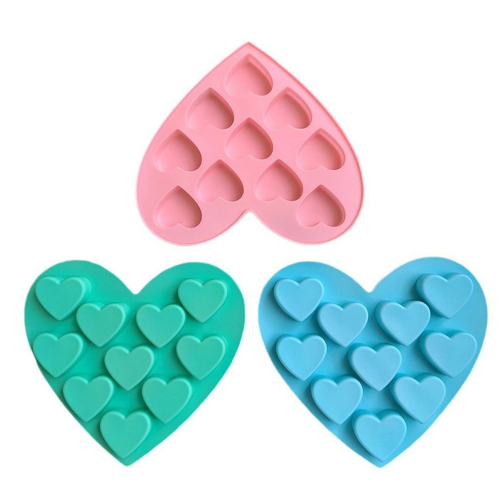 10 Grids Small Love Chocolate Silicone Mold Candy Pudding Dessert Mold Cake Decoration Kitchen Baking Mold For Jelly Pudding
