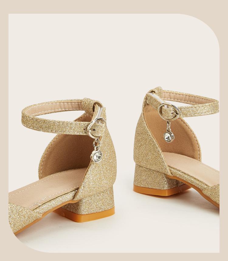 Winter 2025 Fashion High Heels for Young Girls - Versatile Hollow Flower Sandals