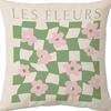 Modern Ins Style Pink Girl's Heart Pillow Case Nordic Linen Cushion Sofa Bedside Pillow
