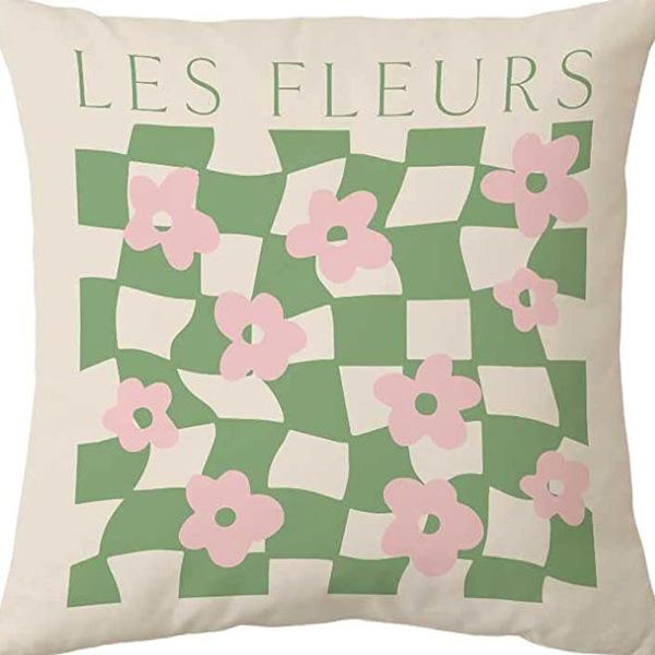 Modern Ins Style Pink Girl's Heart Pillow Case Nordic Linen Cushion Sofa Bedside Pillow