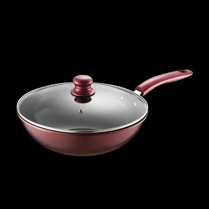 DESLON Cast Iron Non-Stick Wok