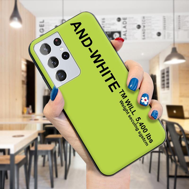 Stoßfeste, schlanke, einfarbige Streifen-Slogan-Schutzhülle aus weichem TPU-Silikon