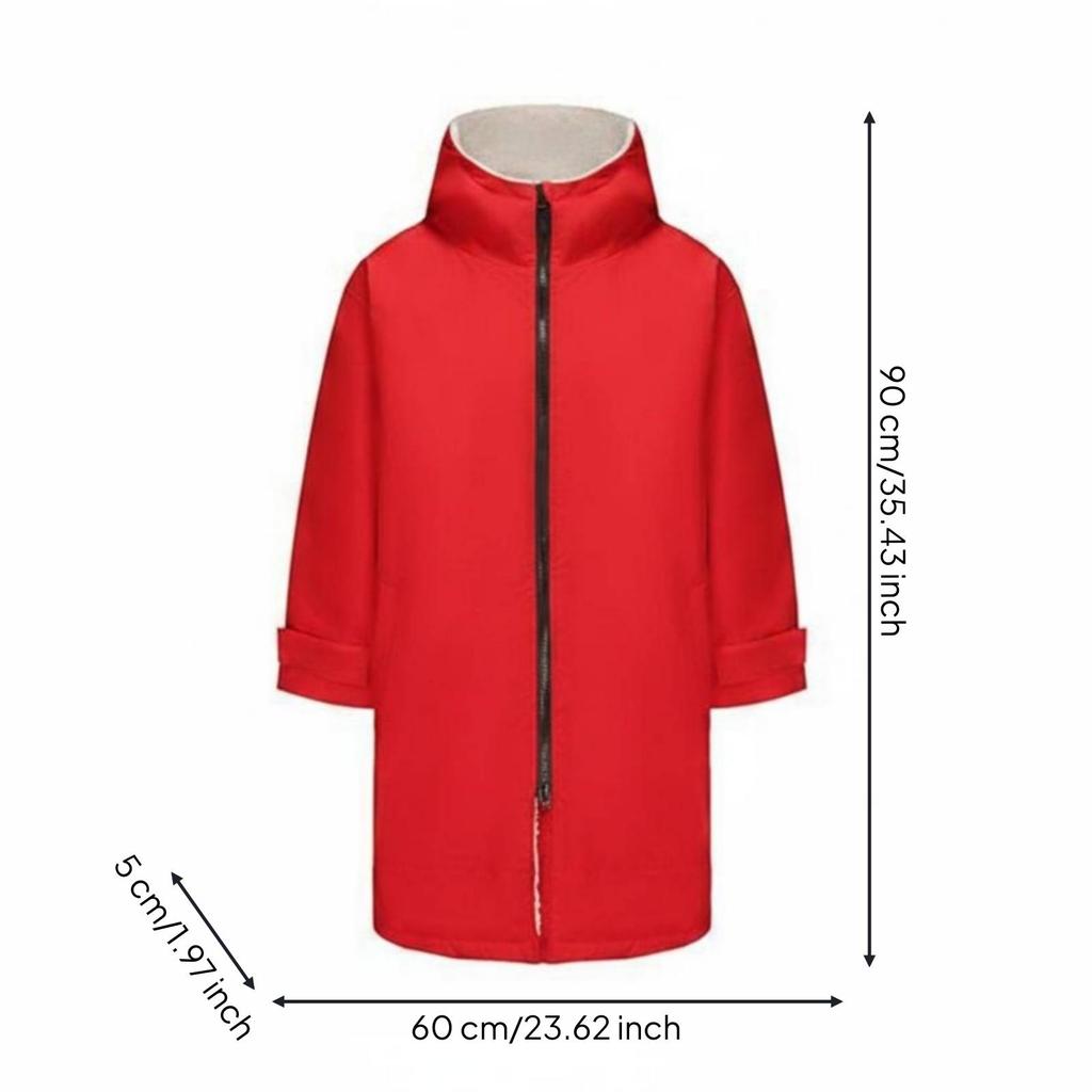 Hooded Changing Robe Warm Surf Poncho Thick Windproof