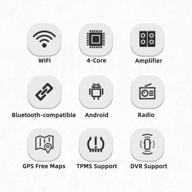 2 Din Android for FIAT Panda 2003 -2012 7" Car Radio Multimedia Player Head Unit with Frame Wifi GPS Navigation Stereo Autoradio