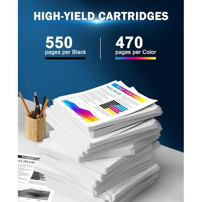 Cartouches d'encre compatibles - SVATV - 503XL - Lot de 4 - Noir, Cyan, Magenta, Jaune