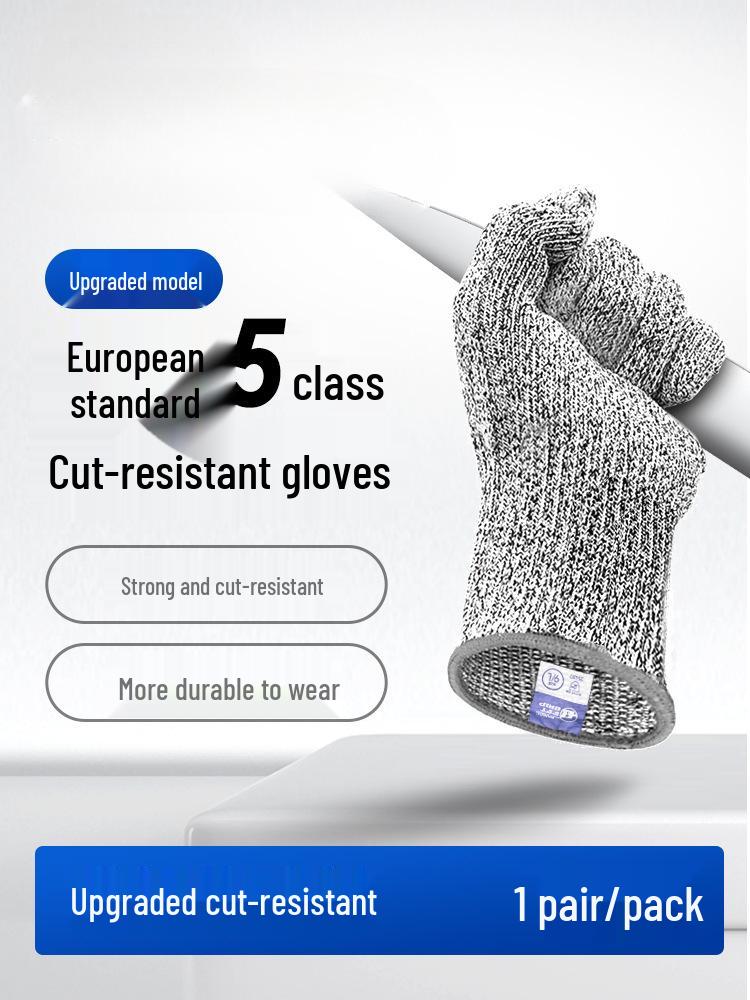 Level 9 Cut-Resistant Gloves: Cut, Puncture, Wear-Resistant; Breathable Non-Slip Protection for Work, Fish Cleaning, Beachcombing, and Kitchen Use.