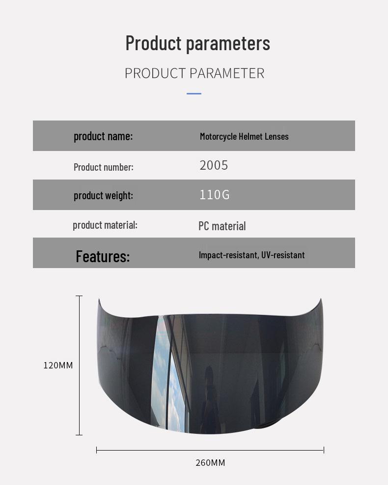 Anluoer REVO Sun Visor for K1/K3SV/K5 Motorcycle Helmets