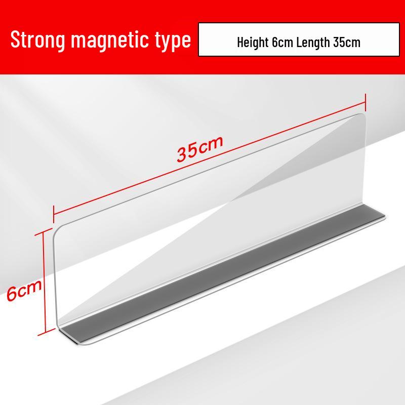 Transparente L-förmige magnetische PVC-Regalteiler für Supermärkte und Kioske