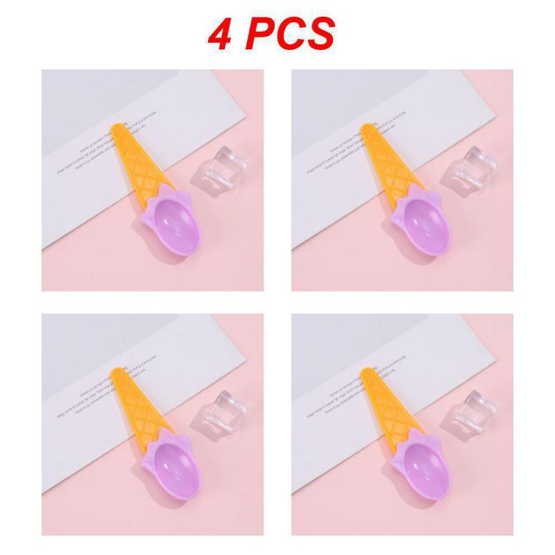 2/4PCS Plastic Bowl Great For Ice Cream Party Reusable Kids Cake Plastic Scoop Ice Cream Accessories Dessert Scoop Tableware