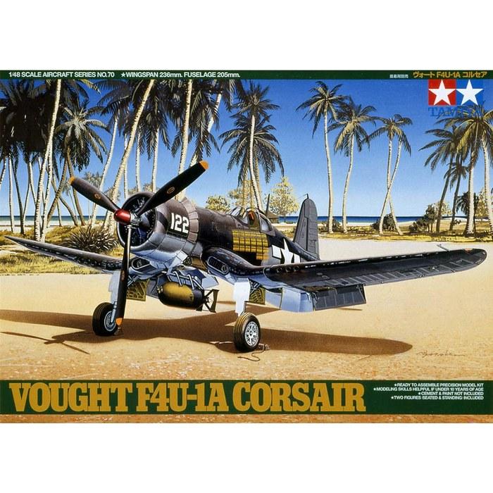 Tamiya 1/48 Masterpiece Series No.70 US Navy Vought F4U-1A Corsair Plastic Model 61070 Blue 10.25 Inches