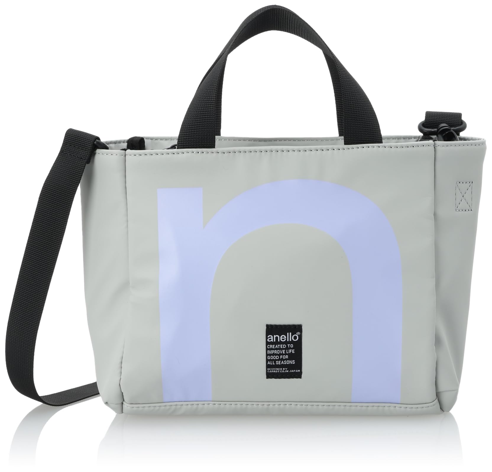 

2WAY Mini Tote Bag OVER LOGO AIS1202 GY [Anello]