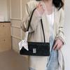 Borsa a tracolla da donna con sciarpa di seta retrò, borsa da viaggio casual, borsa a mano, borsa da donna con patta dal design minimalista