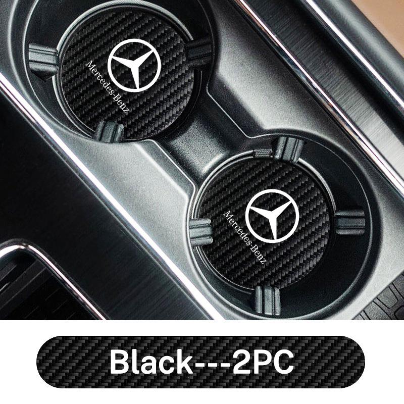 

2025 New 2Pcs Car Coaster Anti-noise Anti Slip Water Cup Pad Mat Car Interior Accessories For MERCEDES BENZ W211 W204 W210 W203
