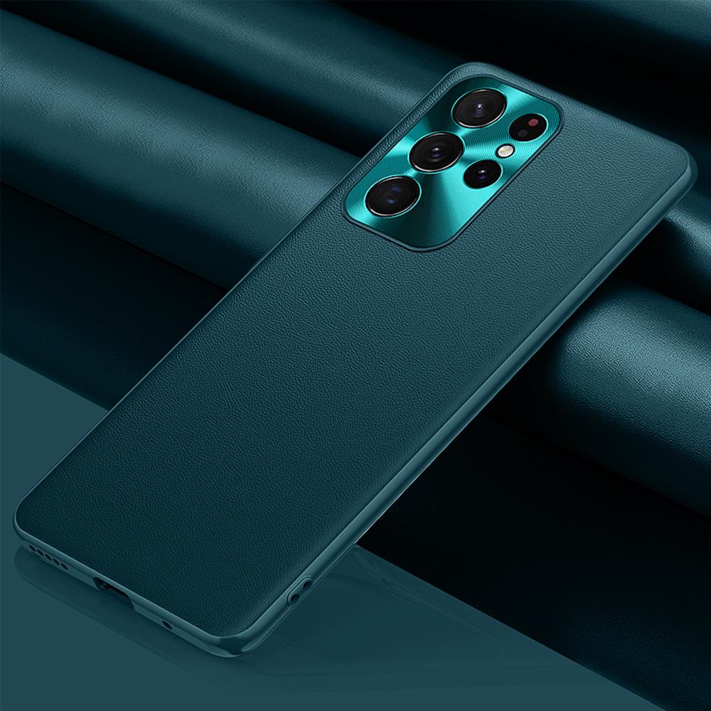 Luxury Orange Leather Case for Samsung Galaxy S23 Ultra Case Soft Silicone Cover for Samsung Galaxy S23 Plus Ultra Camera Protection Case