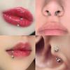2Pcs 6/8/10/12mm Stainless Steel Zircon Piercings Earrings Horseshoe Ring Piercing Nose Ear Belly Rings Body Jewelry For Women